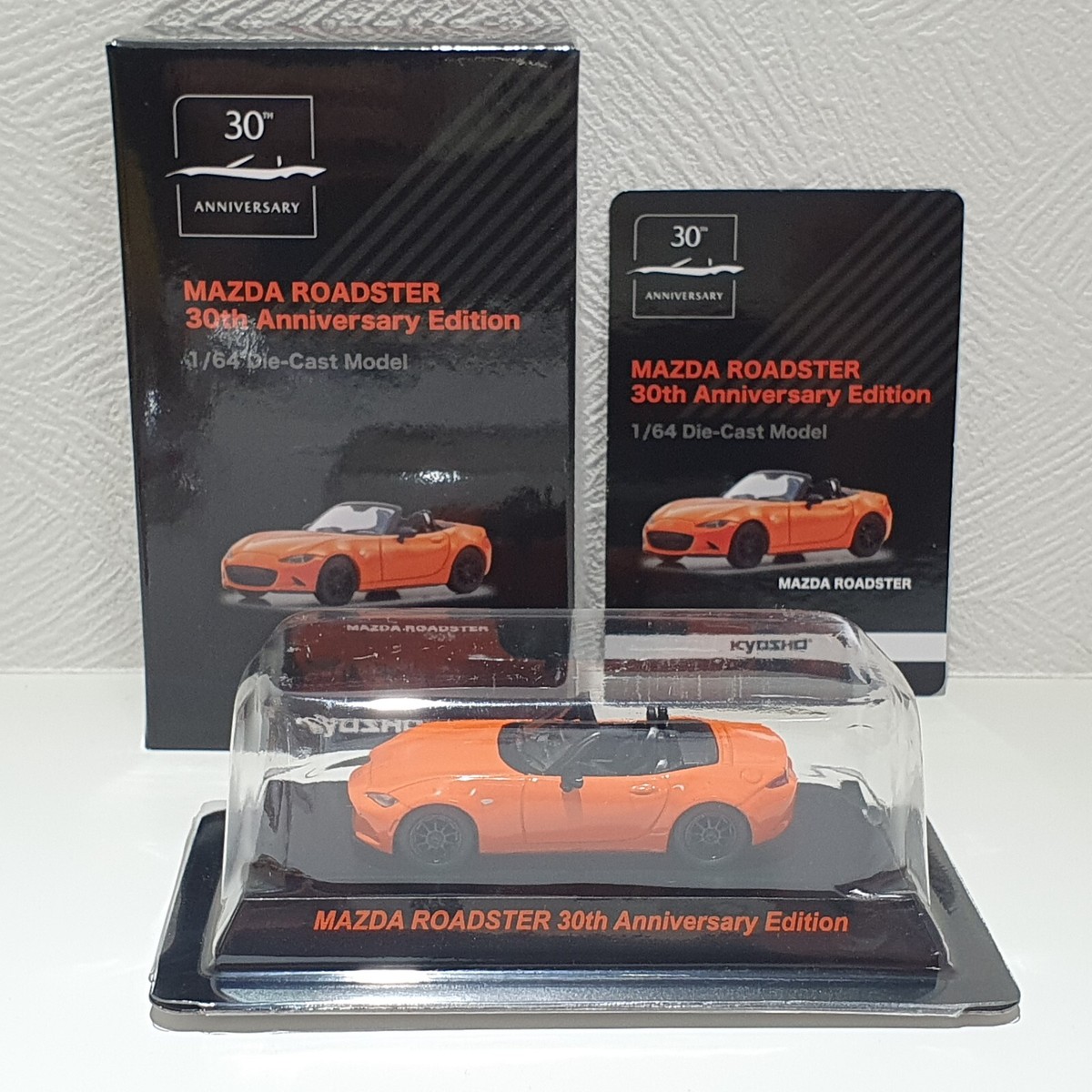 Kyosho 1/64 MAZDA ROADSTER RF 30th Ann Ed ORANGE OPEN TOP diecast
