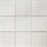 Vintage Retro Mosaik Fliese Fliesenspiegel Spritzschutz KüChenrüCkwand Duschwand