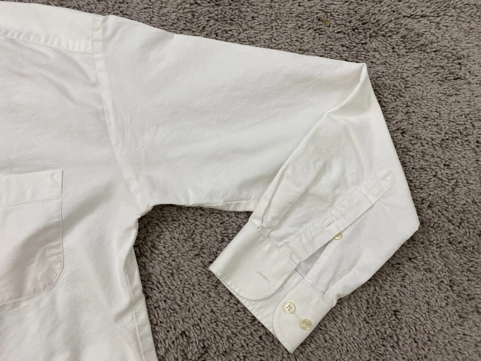 Camisa de vestir Marks & Spencer para hombre 17/43 blanca clásica oxfor abotonada Foto 2 de 4