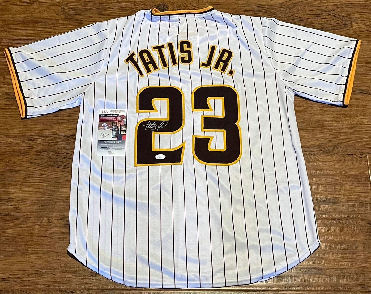 Fernando Tatis Jr Signed San Diego White Pinstripe Baseball Jersey