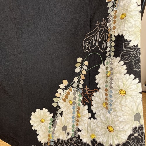 K3011222 Antique Japanese Kimono Silk Kurotomesode - Picture 8 of 21