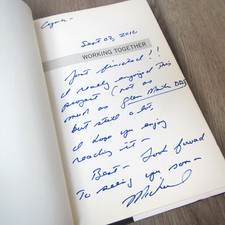 MICHAEL D EISNER SIGNED BOOK WORKING TOGETHER HARDCOVER DISNEY CEO PARTNERSHIP