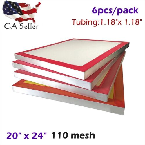 PICK-UP 6pcs 20x24 inch Aluminum Screen with 110 White Mesh for Screen Printing - Picture 4 of 9
