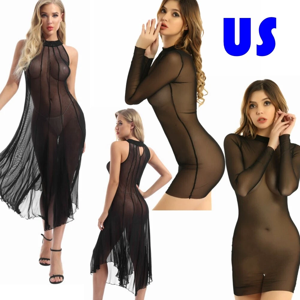 Transparent top bodycon dress