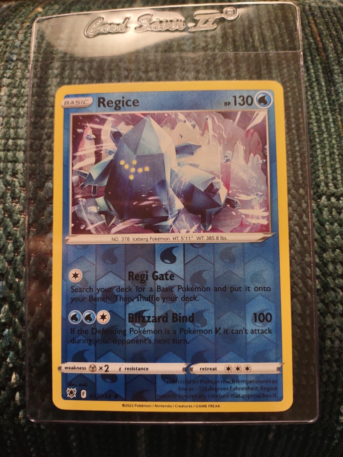 Reverse Holo Regice 037/189 Rare Astral Radiance Pokemon TCG