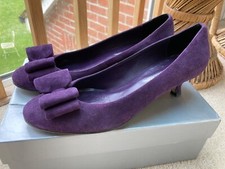 Jane Shilton Buckley Purple Suede Shoes with Bows Size 7
