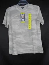 NWT SPLENDID WOMEN'S GRAY CAMO ROUND NECK SHORT SLEEVE T-SHIRT SZ S #D544