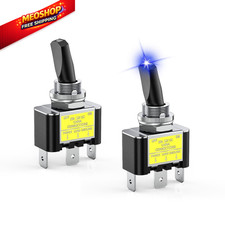 Nilight 2PCS Blue LED Toggle Switch 12V DC 30A 3 Pin On 3Pin - 2Pack
