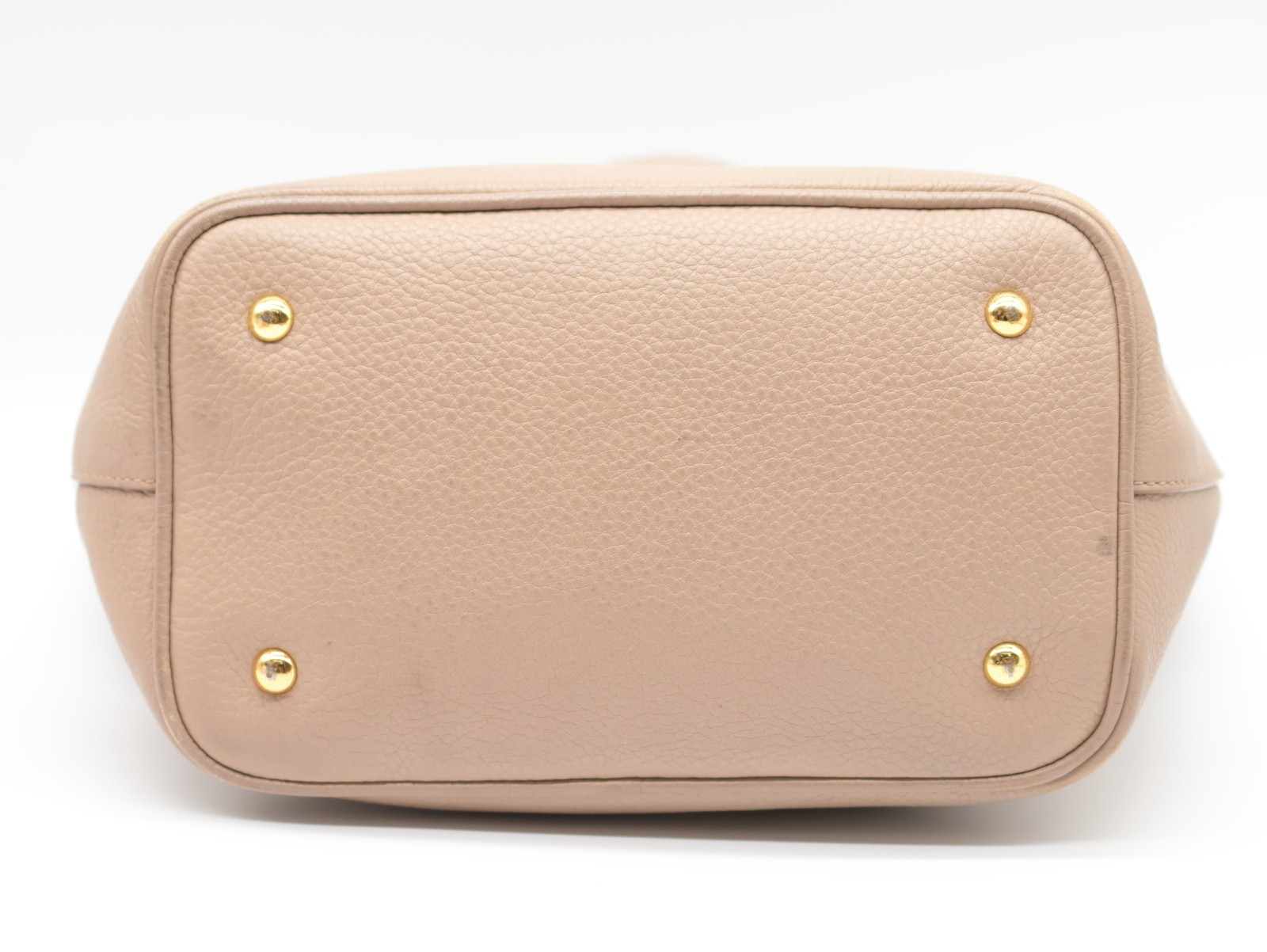 MIUMIU Hand Bag Leather Beige Authentic — image 8
