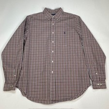 Ralph Lauren Mens Classic Fit Plaid Button Down Shirt Multicolor 16.5 L Long Slv