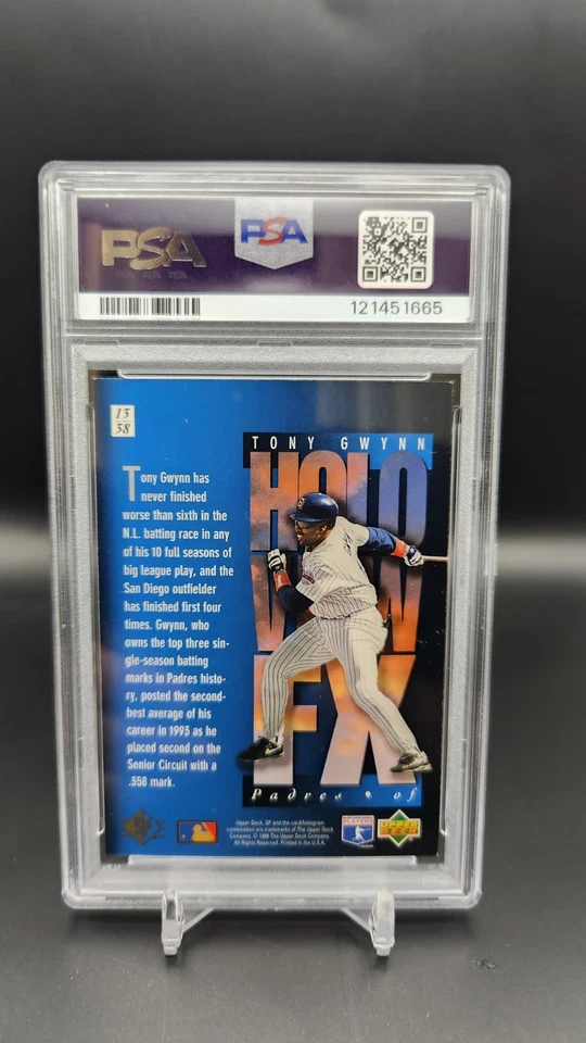 1994 Upper Deck SP Holoview FX #13 Tony Gwynn HOF San Diego Padres PSA 7 - Image 2 of 2