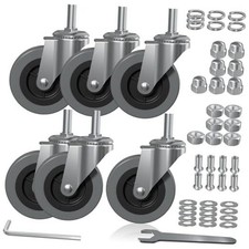 3 Inch Creeper Replacement Wheels 6 3 Inch-m10 X 25mm-6 Pack Gray-no Brakes