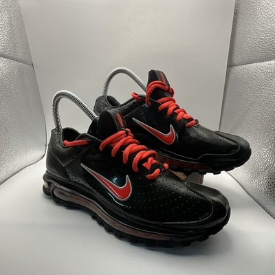 Nike Air Max 2003 Men's Athletic Sneaker Black Red Low Top Lace Up 314976-003