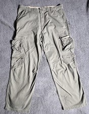 VTG Coliseum Cargo Pants Mens 38x32 Khaki Baggy Multi Pocket Utility Outdoor Y2K