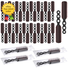 36 Pack Disposable Hair Brushes Individually Wrapped Detangling Nylon Bristle