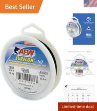 Durable Nylon Coated Leader Wire - Saltwater Fishing, 250lb and Various Lengths