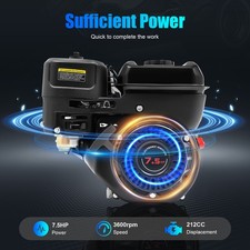 212cc 7.5hp 4-stroke Gasoline Engine Steel St...