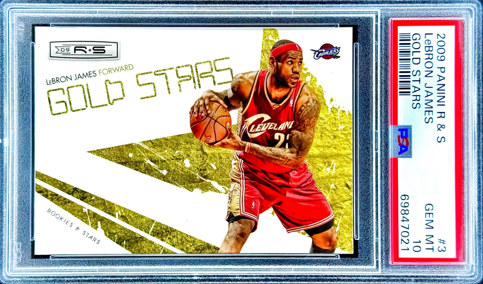 LeBron James RARE GOLD ROOKIES & STARS INVESTMENT CARD ROY PSA 10