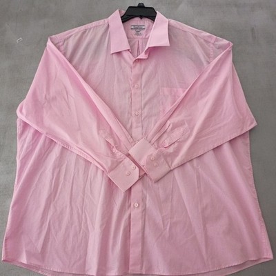 Stefano Men's Pink Button Down Dress Shirt Size 17.5 NWT Long Sleeve Formal