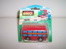 BRIO Wooden Railway Train Red Double Decker London Bus 33638 New