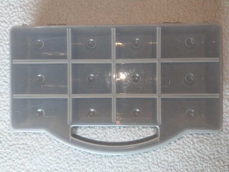 Small Parts Organizer Box Plastic 10.5" x 5" x 1.75" Screw Nuts Bolt With Handel