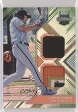 2018 Panini Elite Extra Edition Dual Materials Emerald 10/10 Chris Shaw hg6