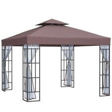 3 x 3(m) Patio Gazebo Canopy Garden Pavilion Tent Shelter with 2 Tier