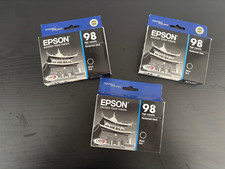 Genuine Epson 98 Black ink T0981 T098120 Artisan 835 837 High Capacity pack of 3