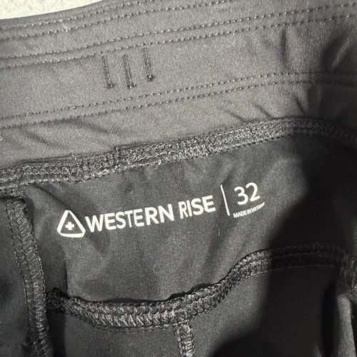 Western Rise Shorts Herren 32 schwarz Kordelzug zum Überziehen 6,5" Schrittlänge Outdoor Taschen - Bild 2 von 8