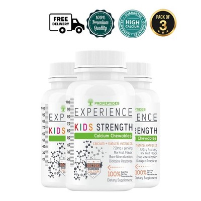 3 Pack Pro.peptides Kids Calcium D3 C Magnesium Zinc 60 Tabs