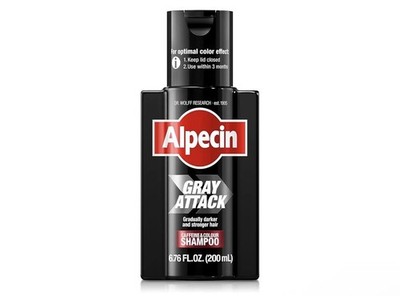 Alpecin Gray Attack Caffeine & Color Shampoo for Men 6.76 Fl Oz | Gradually Dark