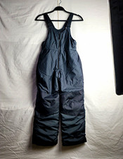All in Motion Unisex Kids Snow Bib Pants Gray M Insulated Wind/Water Resistant