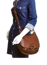 🤎🖤FRYE Lucy Dark Brown Leather Crossbody Shoulder Bag