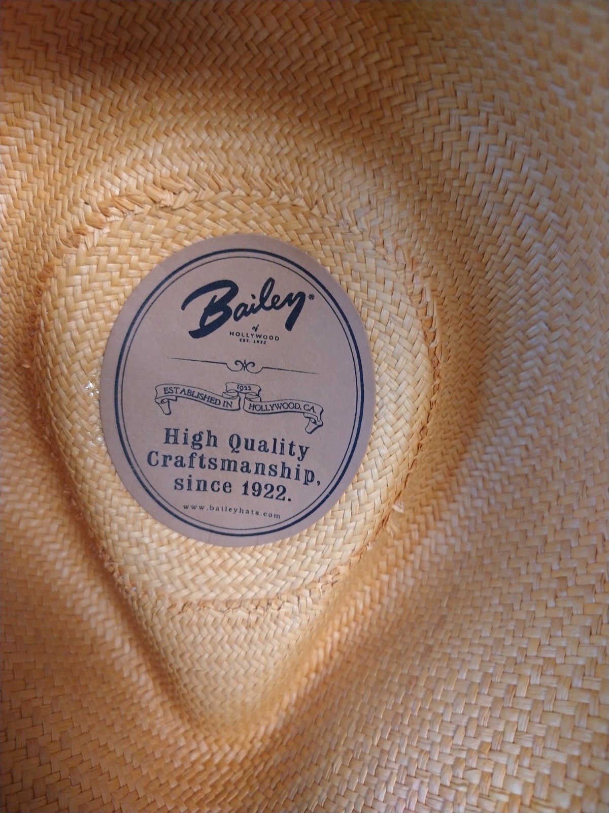 Bailey THE GENUINE ORIGINAL PANAMA Straw Fedora Hat SZ L