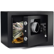 Digital Electronic Money Safe, Steel Security Lock Box with Keypad, Office Ho...