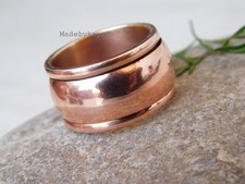Copper Dome spinner Ring, Ring for Women, chunk statement ring, Spinning ring