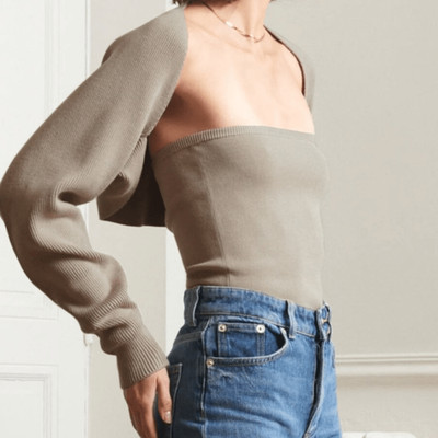 NWT Pixie Market Knit Tube Top in Pebble