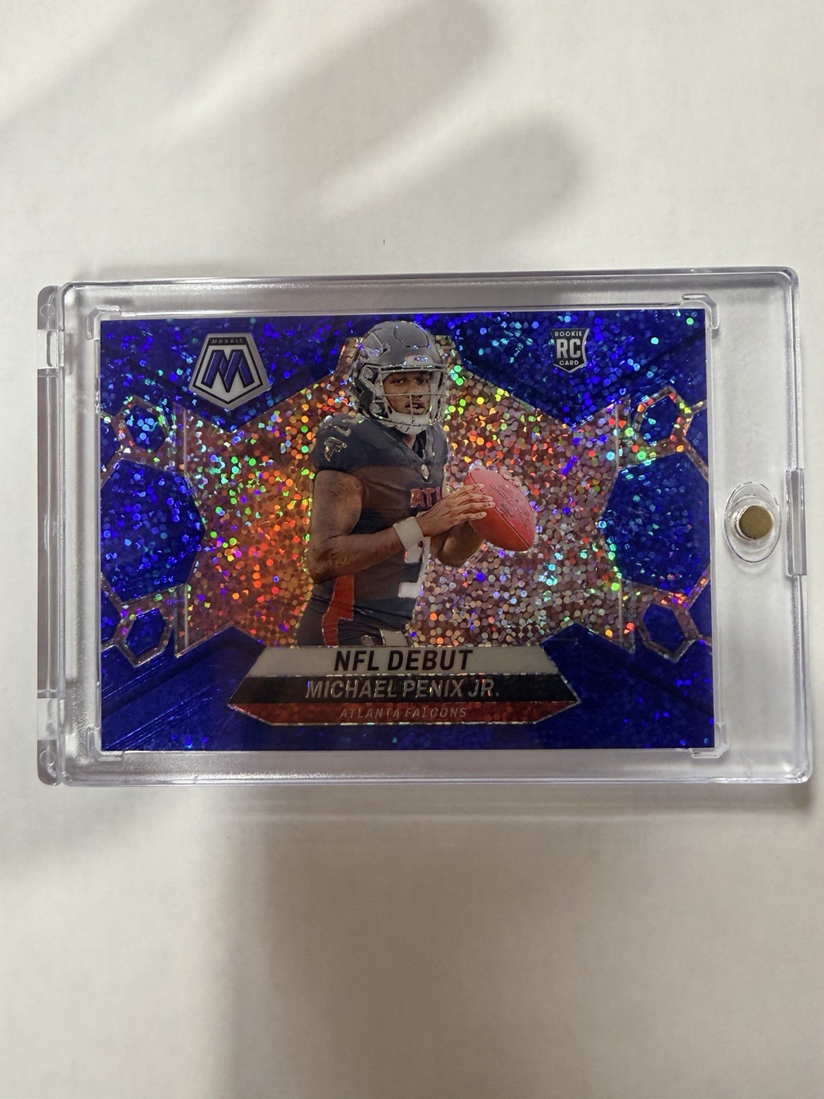 2024 Panini Mosaic NFL Debut Michael Penix Jr. #274 Blue Sparkle Prizm /96 (RC)