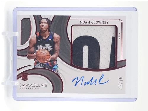 NOAH CLOWNEY 2023-24 IMMACULATE RPA ROOKIE PREMIUM PATCH RED RC AUTO /25 Q3668
