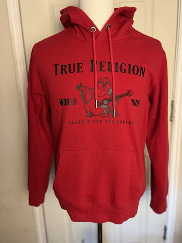 True Religion Hoodie Herren Large Rot