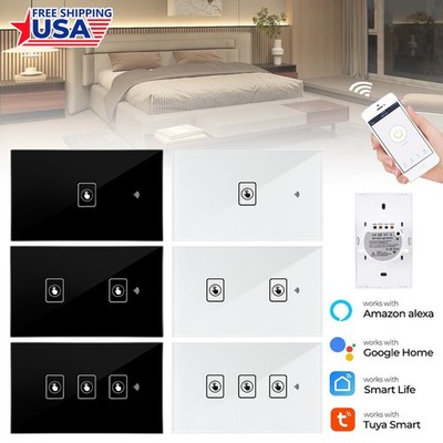 1/2/3Gang WiFi Smart Wall Touch Light Switch Glass Panel For Alexa/Google APP~