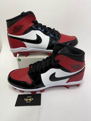 Air Jordan 1 Retro MCS Bred Toe Baseball Cleats Gym Red AV5354-600 M Size 12