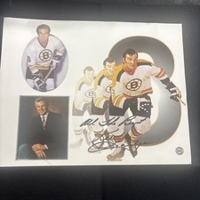 Ken Hodge Signed  Photo Boston Bruins Legend Hologram COA. AM Outlet