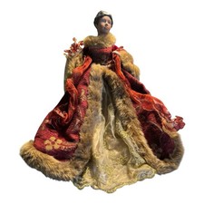 1980s Angel Christmas Tree Topper African American 16" Porcelain Head & Hands