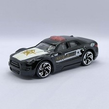 Minicar Police Car American Black -toy car-