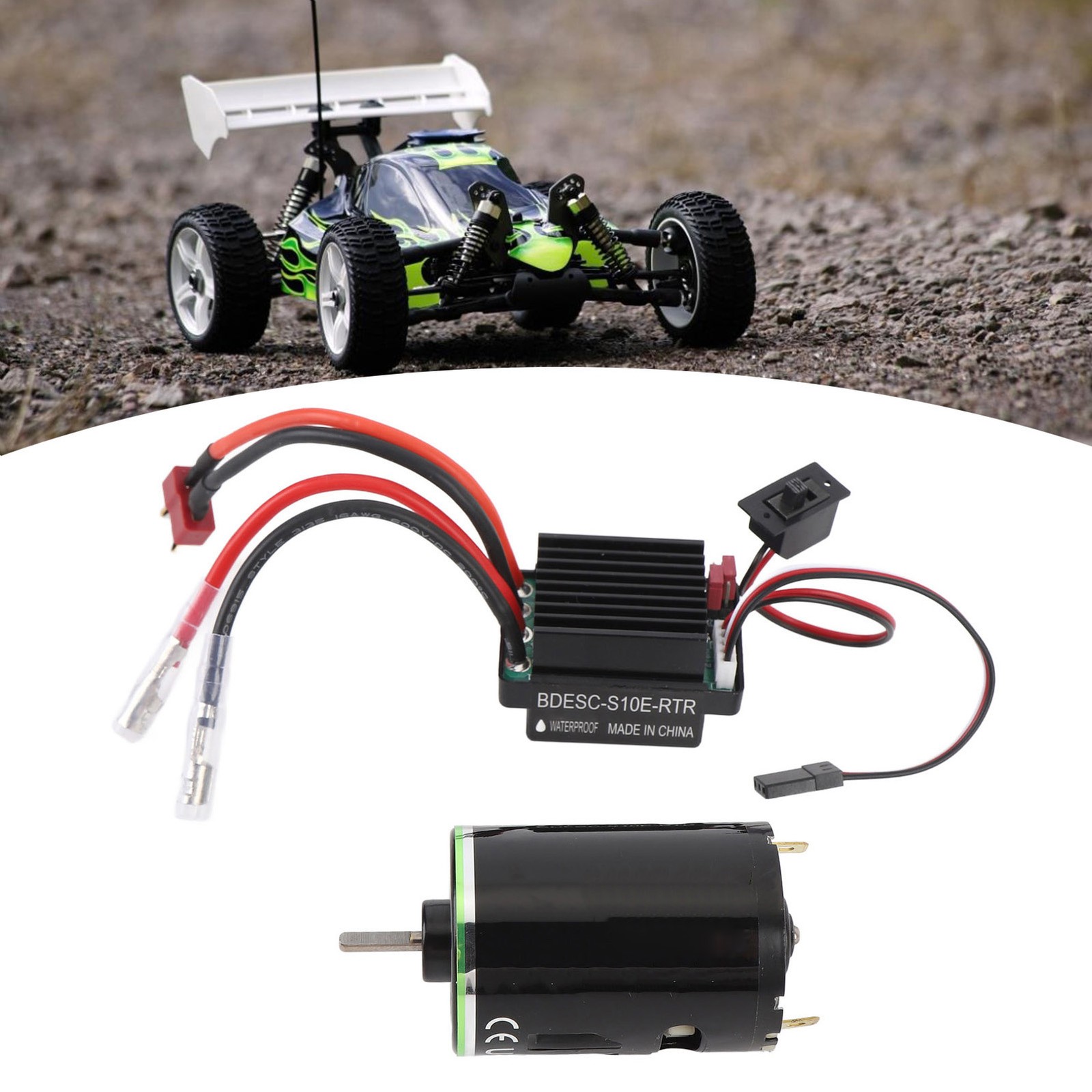 RC Brushed Motor ESC Set High Torsion Control For 1/10 Crawler Excellent