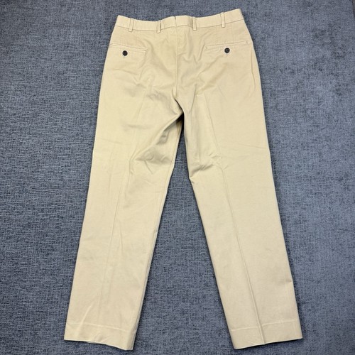 Pantaloni Sid Mashburn uomo 33 beige kaki pantaloni zip mosca pieghe tasche - Foto 8 di 12