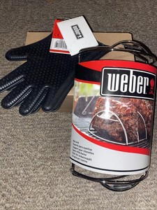 Weber Rib Rack For The Grill And Silicone Grilling Gloves