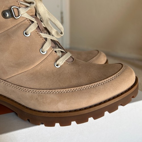 Timberland Womens 9.5 M Ellendale Mid Lace Up Boot Light Beige Nubuck - Picture 5 of 14