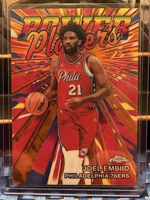 2025-26 TOPPS CHROME UPDATE Joel Embiid 14/25 Power Players Orange Ref #PP-18